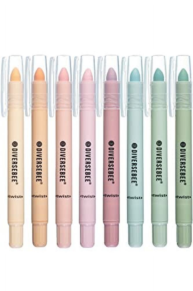 DiverseBee Bible Highlighters and Pens No Bleed, 8 Pack Assorted Colors Gel Highlighters Set, Bible Markers No Bleed Through, Cute Bible Study